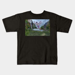 Fantasy Elf at the water fall Kids T-Shirt